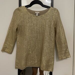 Chicos Gold Knit Top 0